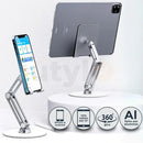 Suporte para iPad e iPhone em liga de metal giro 360°