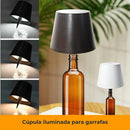 Cúpula LED Recarregável para Garrafas – Toque Inteligente, 3 Cores e Brilho Ajustável